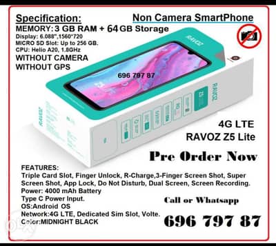apple  iphone /Non Camera Smartphone/mobile, RAVOZ Z5 Lite,/ Dell 7140 7