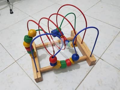 Wooden Roller Coaster Beads Toy Kids 0
