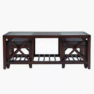 Asher Coffee Table with 2 Stools 1