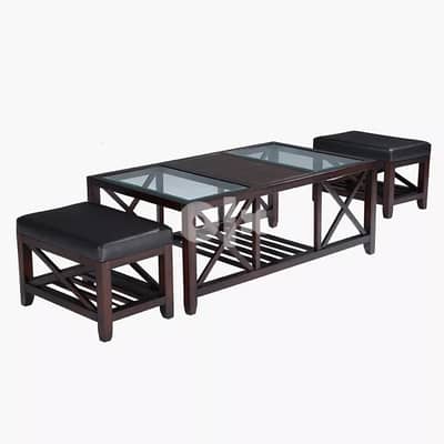 Asher Coffee Table with 2 Stools 2